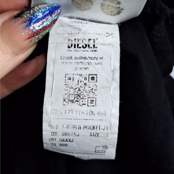 DIESEL T-RUBIN-POCKET-J1 T-SHIRT MEN's Large MAGLIETTA Embroidered Short Sleeve - Picture 12 of 13